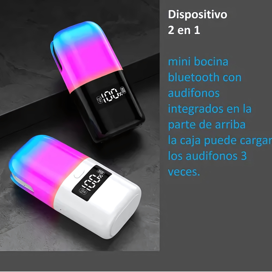 AUDÍFONO INALÁMBRICO 3 EN 1 BLANCO (865) – Música, llamadas y control total en un solo toque