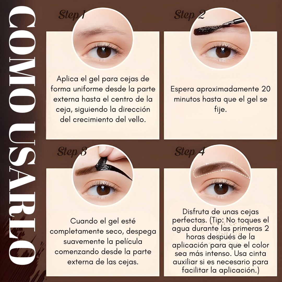 GEL PARA CEJAS FÁCILES DE DESPEGAR – Fijación perfecta, acabado natural y cejas definidas sin dolor