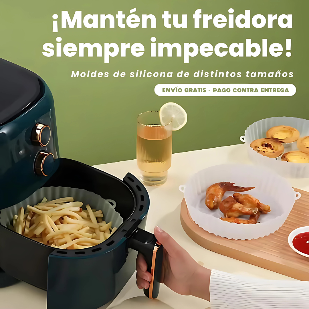 Set de Moldes de Silicona Airfryer x6 – Cocina sin ensuciar y con resultados perfectos