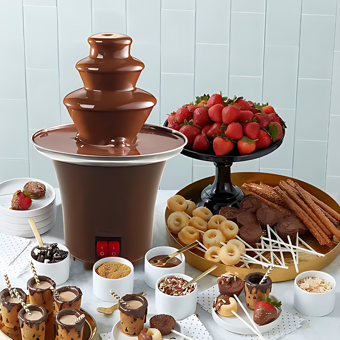 FUENTE DE CHOCOLATE ELÉCTRICA – Diversión y sabor en cada reunión