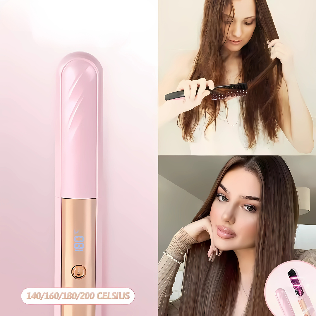 CEPILLO ALISADOR | SUAVIDAD Y BRILLO EXTREMO – Cabello liso en minutos