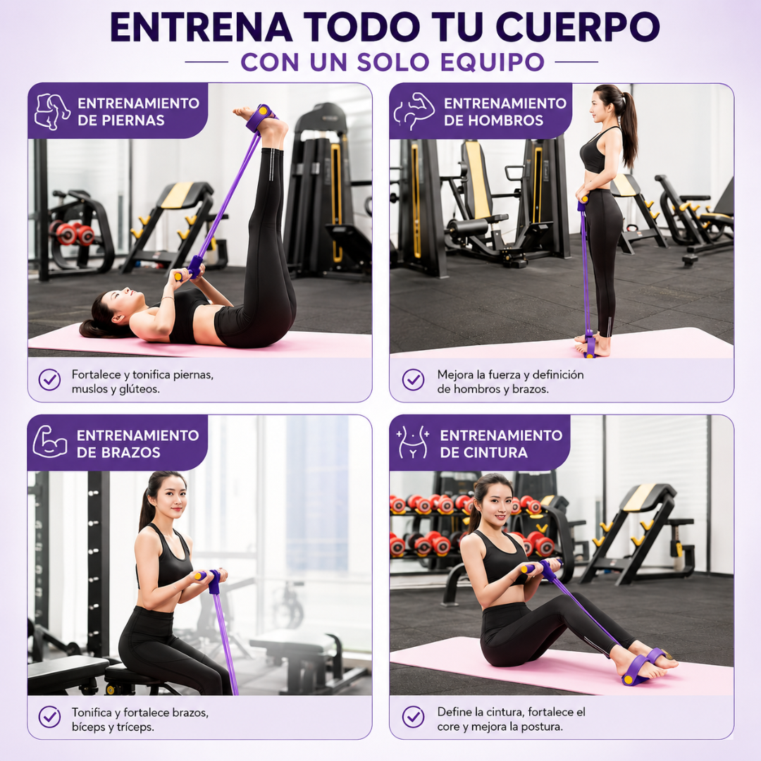BANDA ELÁSTICA DE RESISTENCIA PARA EJERCICIO – Entrena todo tu cuerpo desde casa