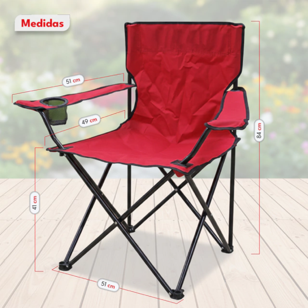 SILLA PLEGABLE DE CAMPING — Tu refugio de descanso total en cualquier lugar