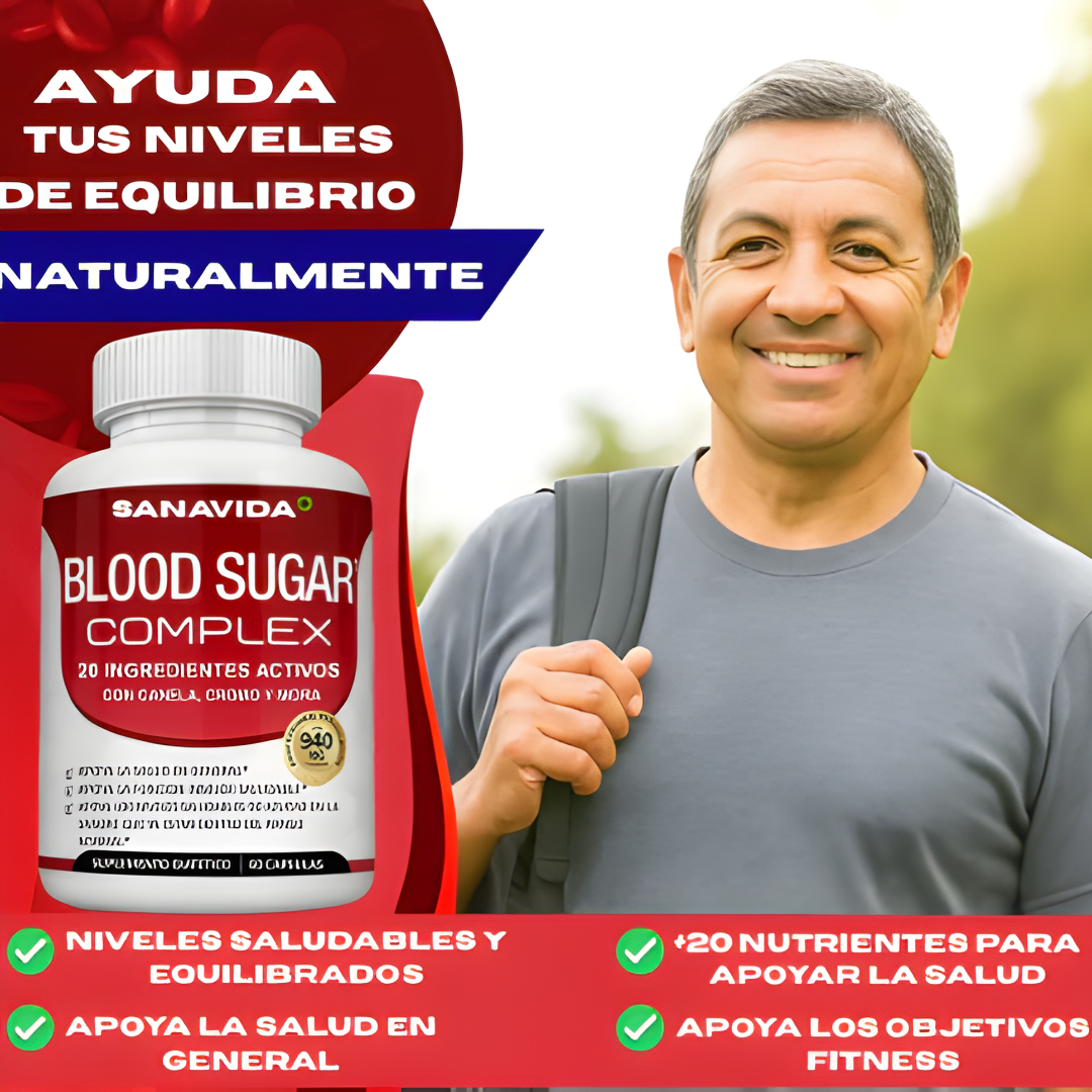 BLOOD SUGAR — Equilibrio natural del azúcar, energía estable y sin los altibajos que cansancio te dejan