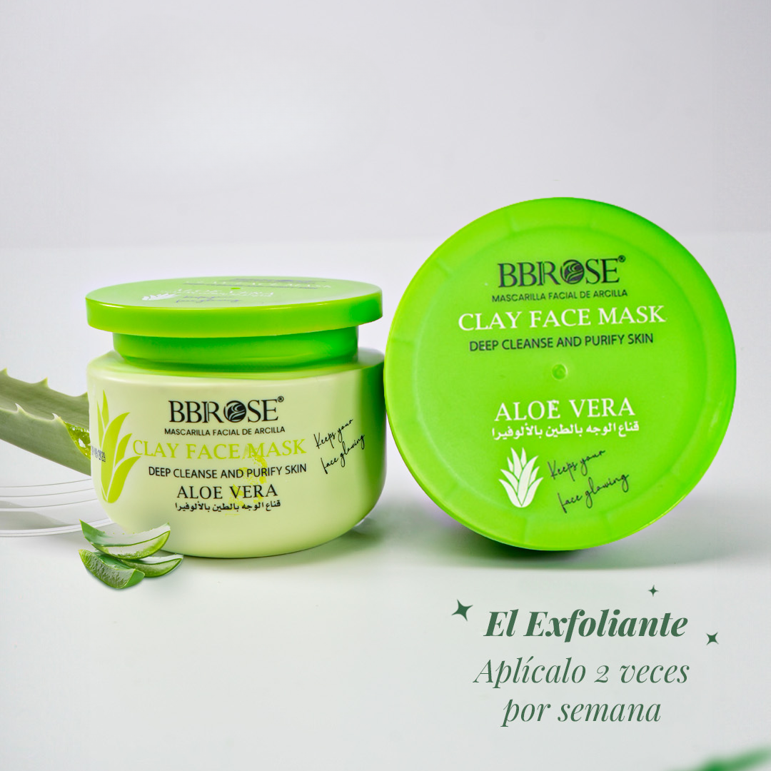 MASCARILLA EXFOLIANTE ACLARADORA CON EXTRACTO DE ALOE VERA – Purifica, ilumina y renueva tu piel naturalmente