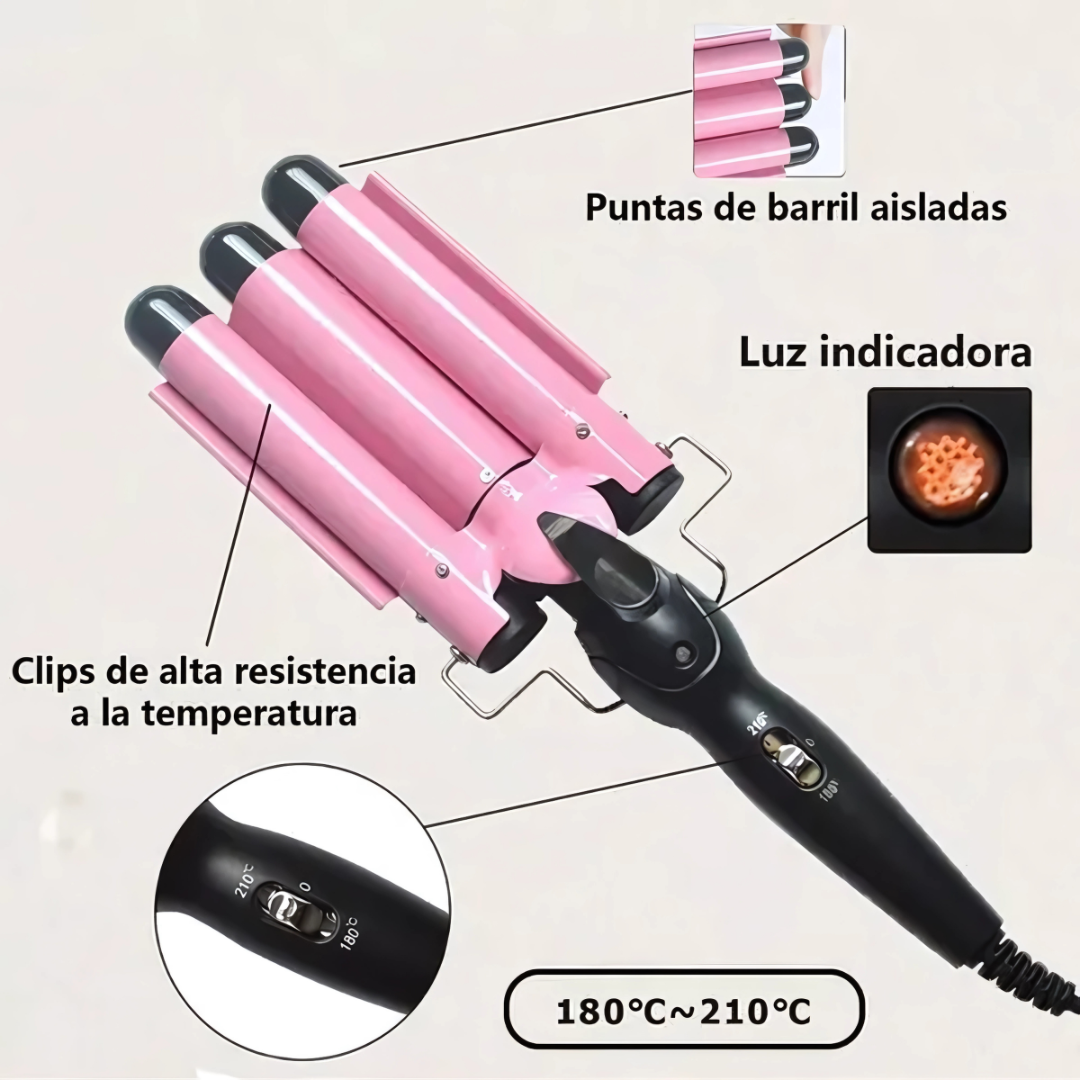 PLANCHA RIZADORA HONDAS DE SIRENA – Ondas definidas y volumen espectacular en minutos