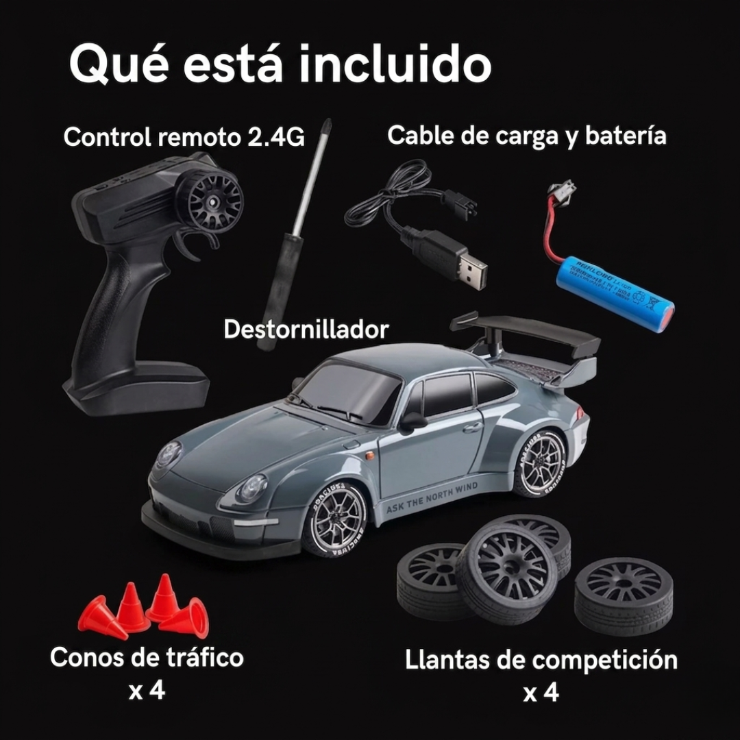 CARRO DE DRIFT CONTROL REMOTO — Velocidad, control y estilo en cada curva