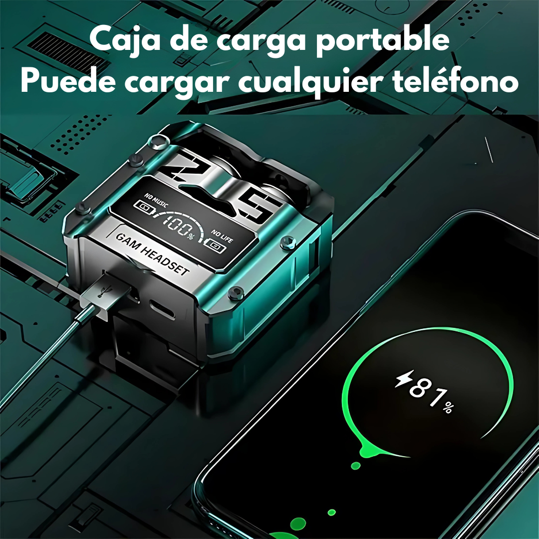 AURICULARES INALÁMBRICOS M25 – Sonido potente, estilo gamer y libertad total
