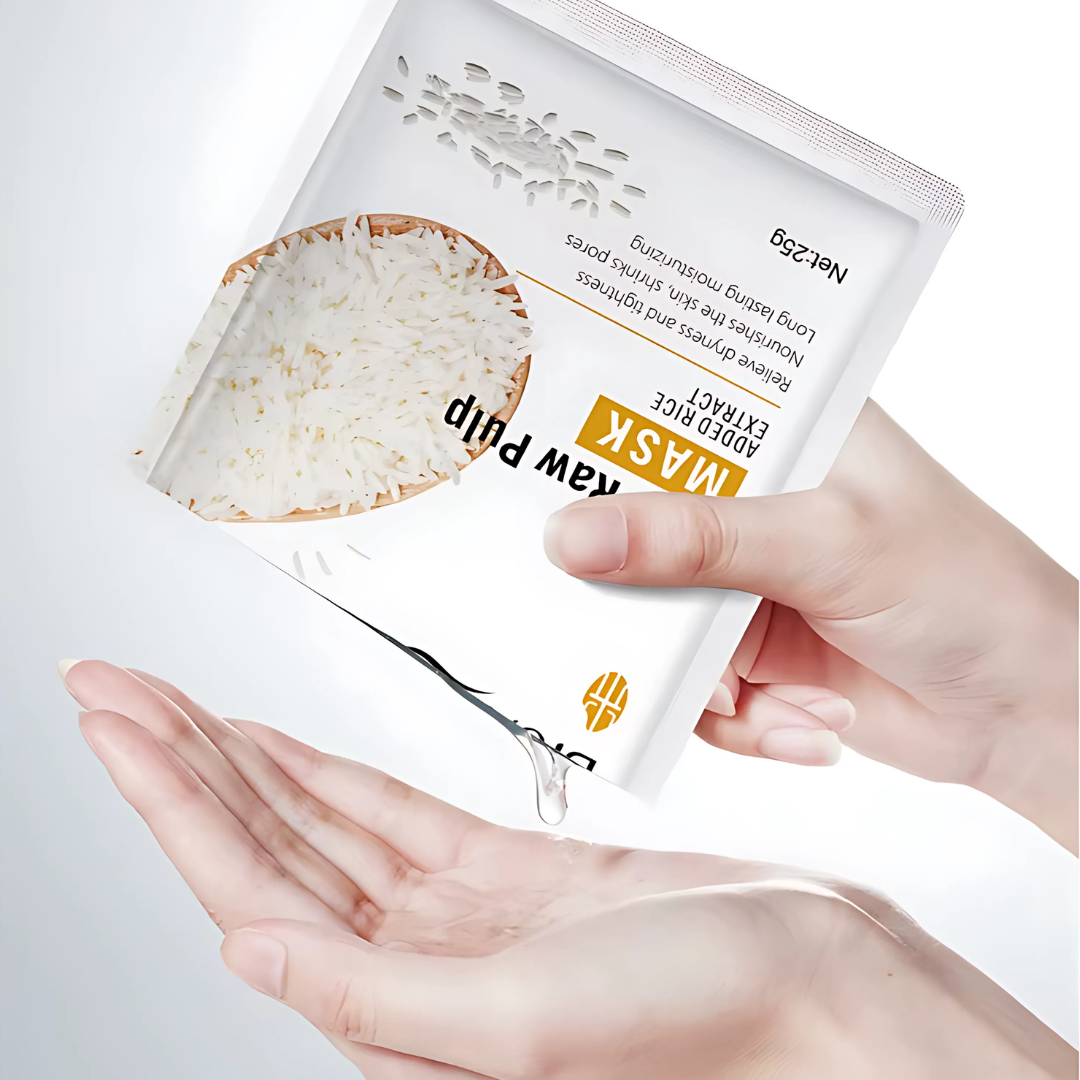 MASCARILLA FACIAL DE ARROZ (PACK X4) – Hidratación y luminosidad natural