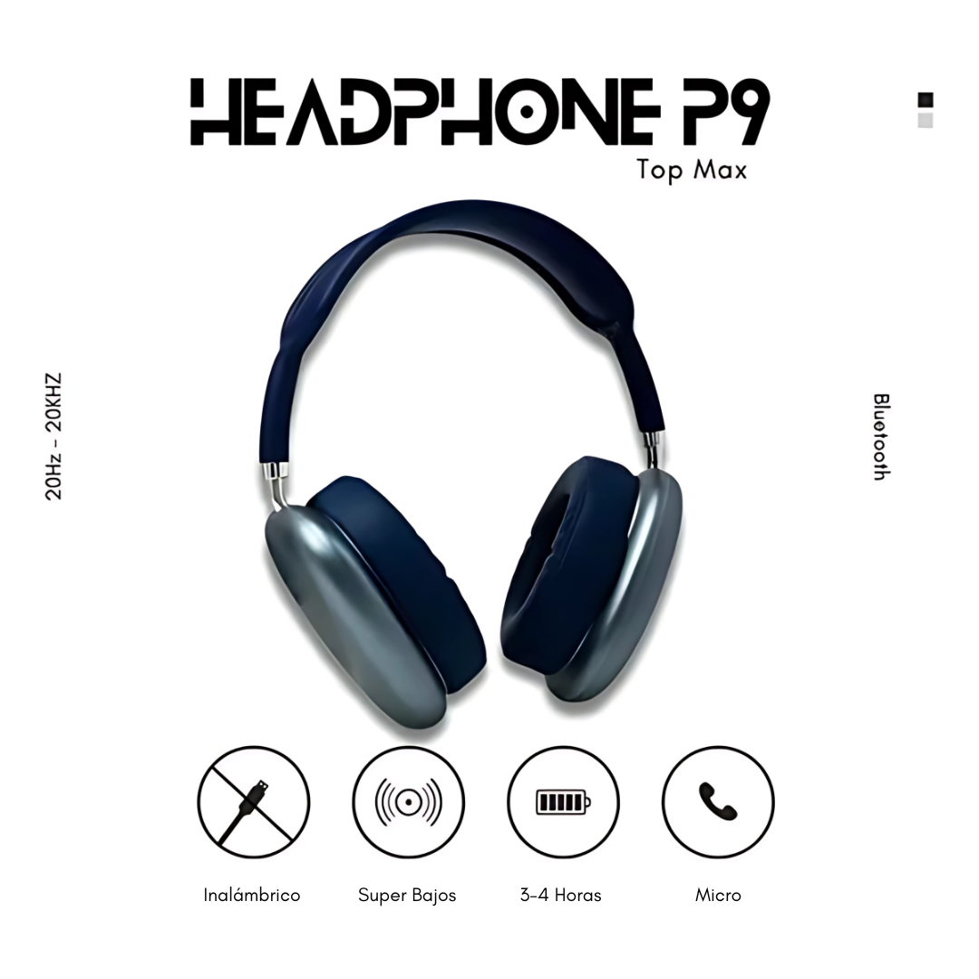 AUDÍCULARES INALÁMBRICOS BLUETOOTH PLUS MAX P9 – Sonido envolvente y comodidad total en cada uso