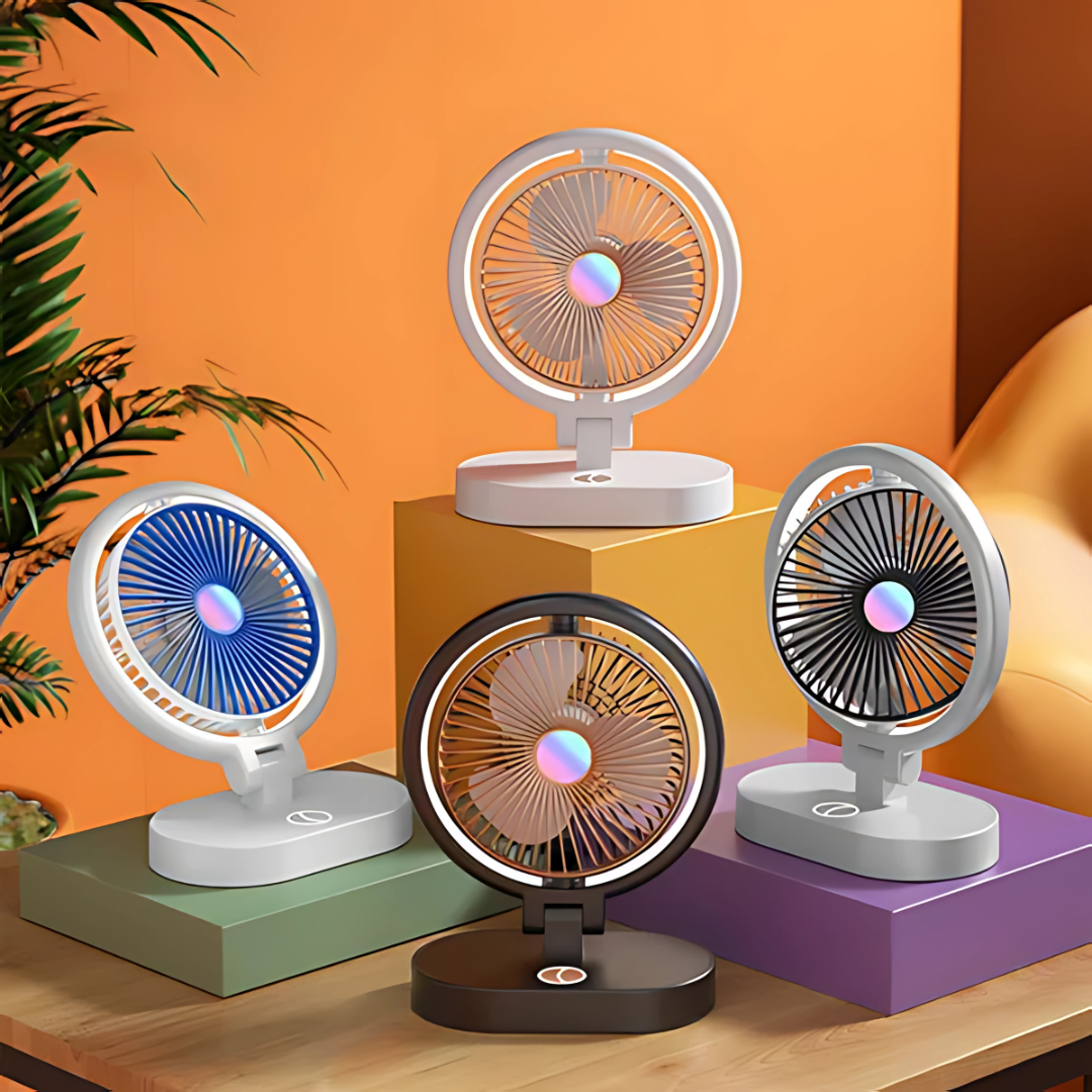 VENTILADOR DE ESCRITORIO – Frescura portátil en cualquier momento