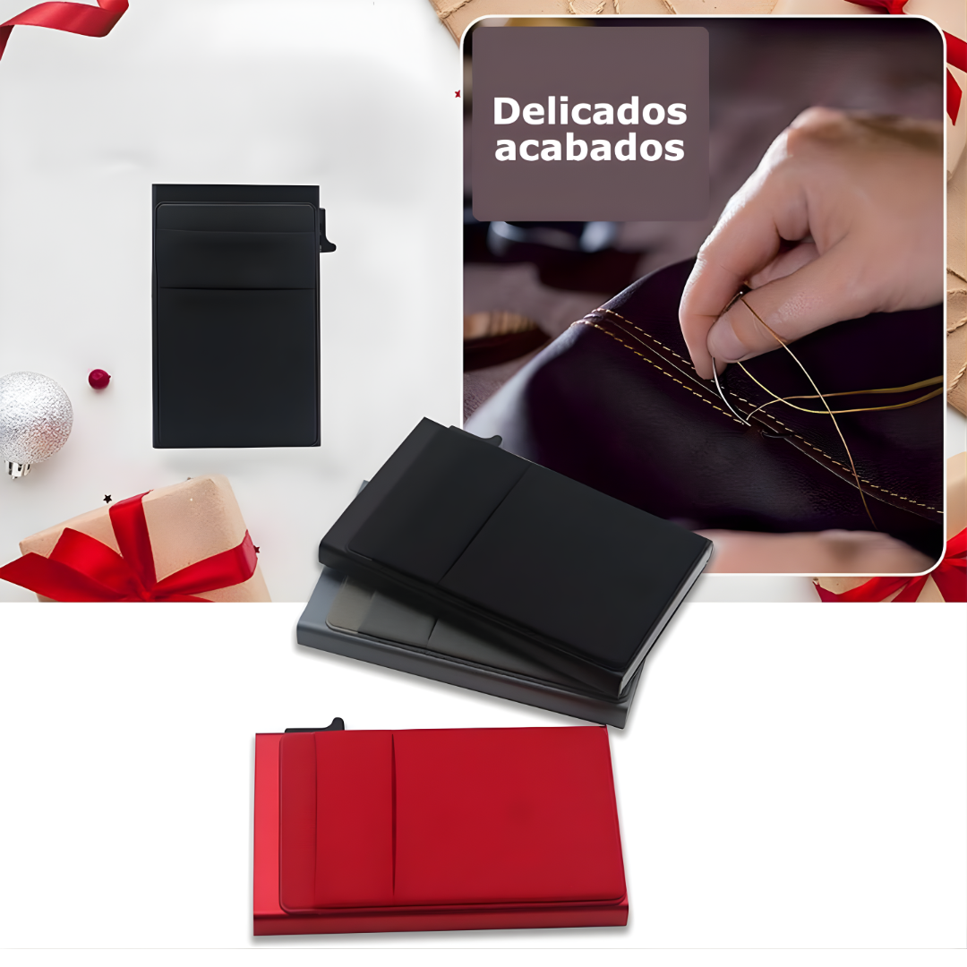 PORTA TARJETA COLOR NEGRO – Protección total, diseño delgado y acceso rápido a tus tarjetas