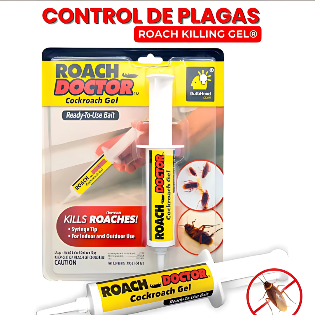 Pack 2 Und. Gel Anticucarachas Roach Doctor - Elimina las cucarachas de tu hogar de forma rápida y efectiva.
