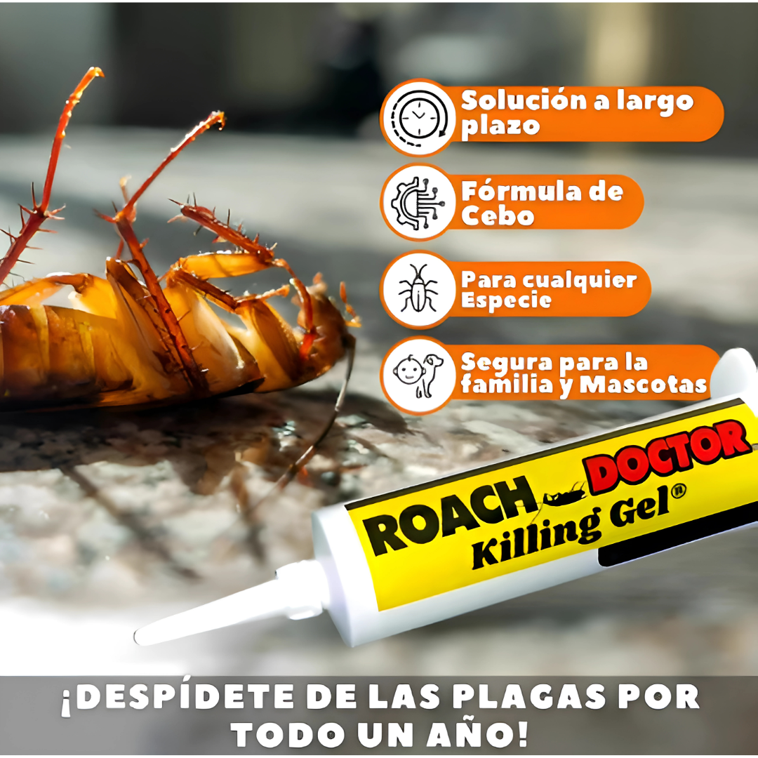 Pack 2 Und. Gel Anticucarachas Roach Doctor - Elimina las cucarachas de tu hogar de forma rápida y efectiva.