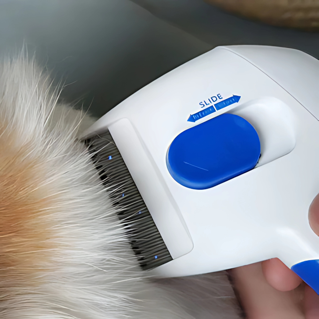 Peine Antipulgas PetGuard - Elimina las pulgas al instante y sin químicos, cuidando la piel de tu mascota.