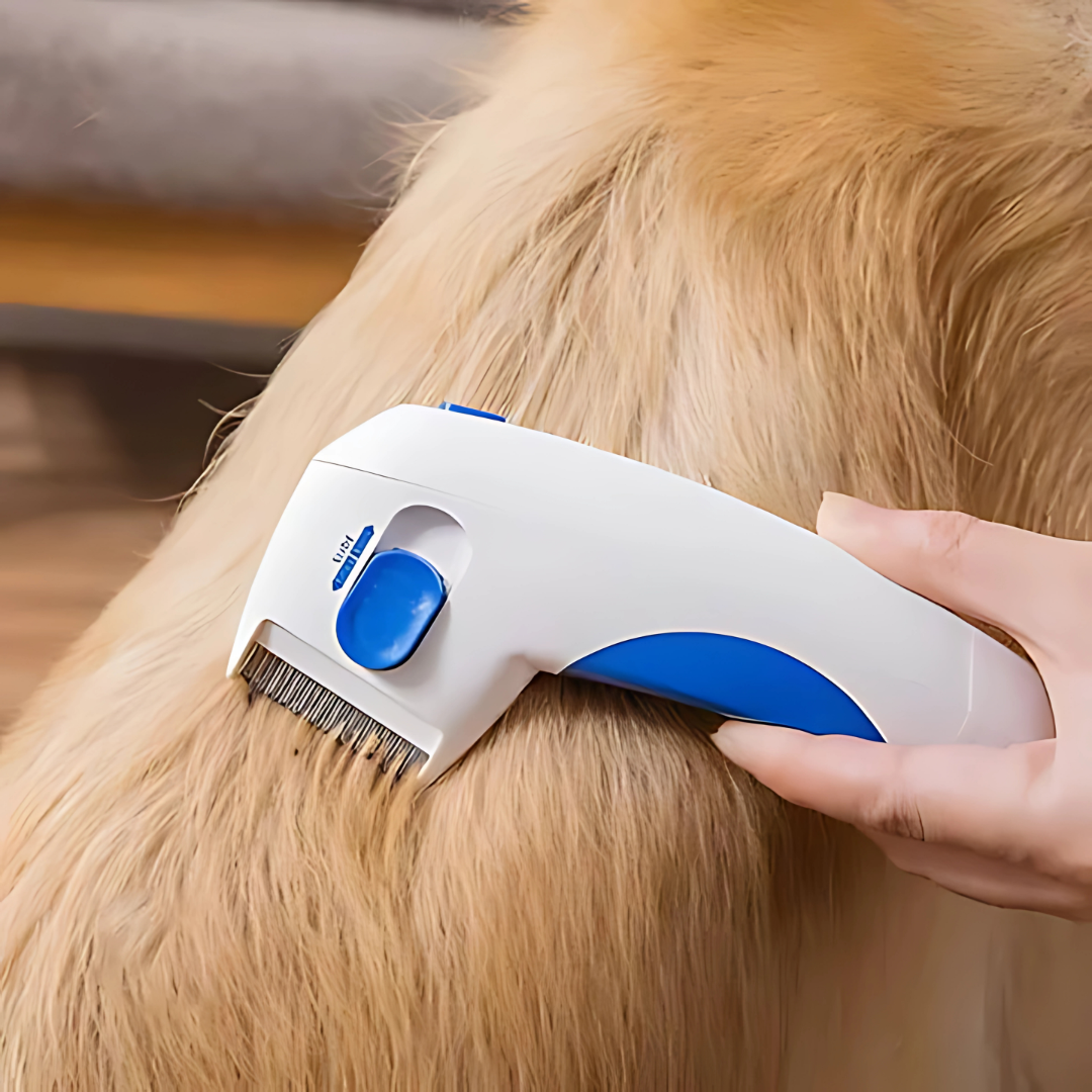 Peine Antipulgas PetGuard - Elimina las pulgas al instante y sin químicos, cuidando la piel de tu mascota.