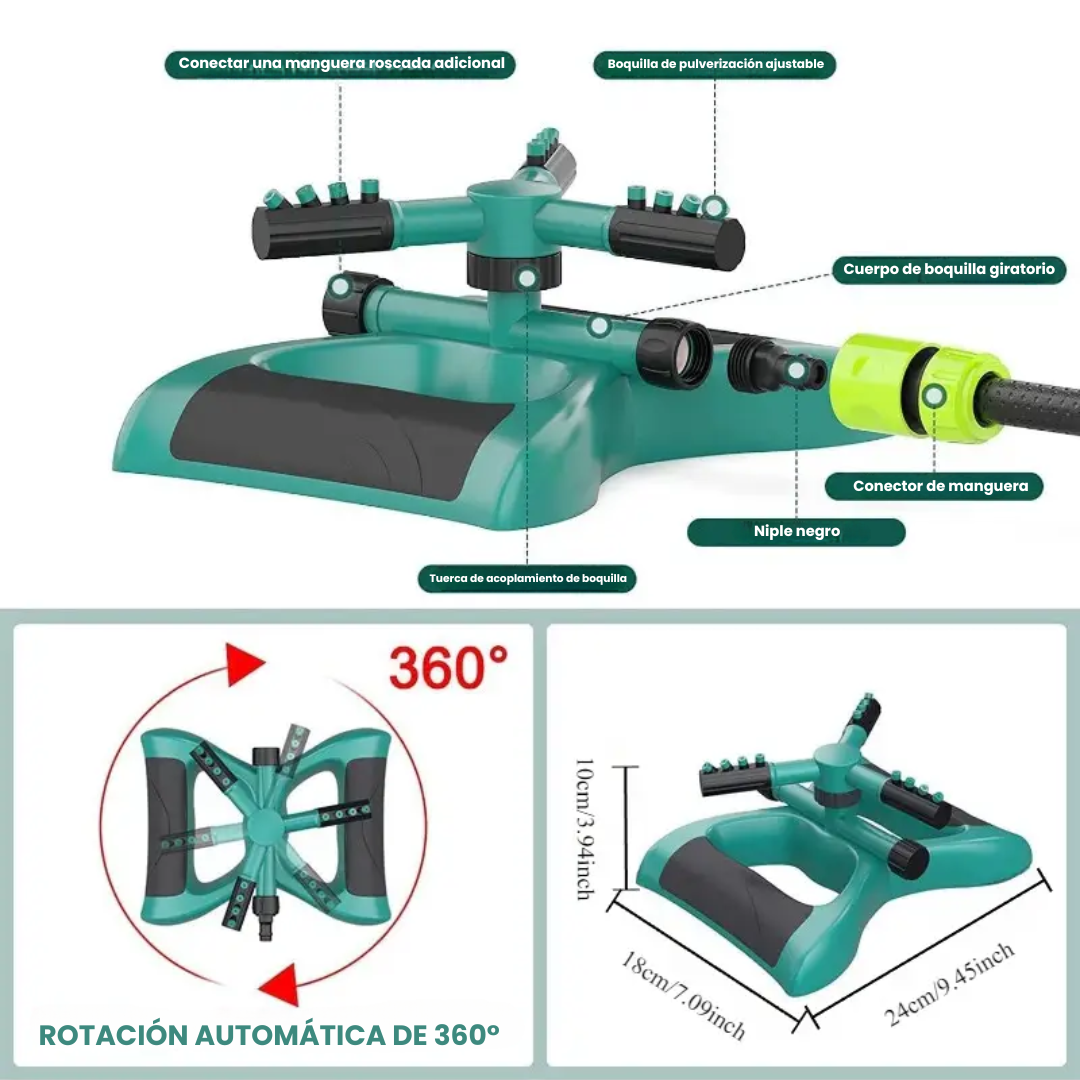 AquaStorm 360 – Riego inteligente para plantas más sanas y felices.