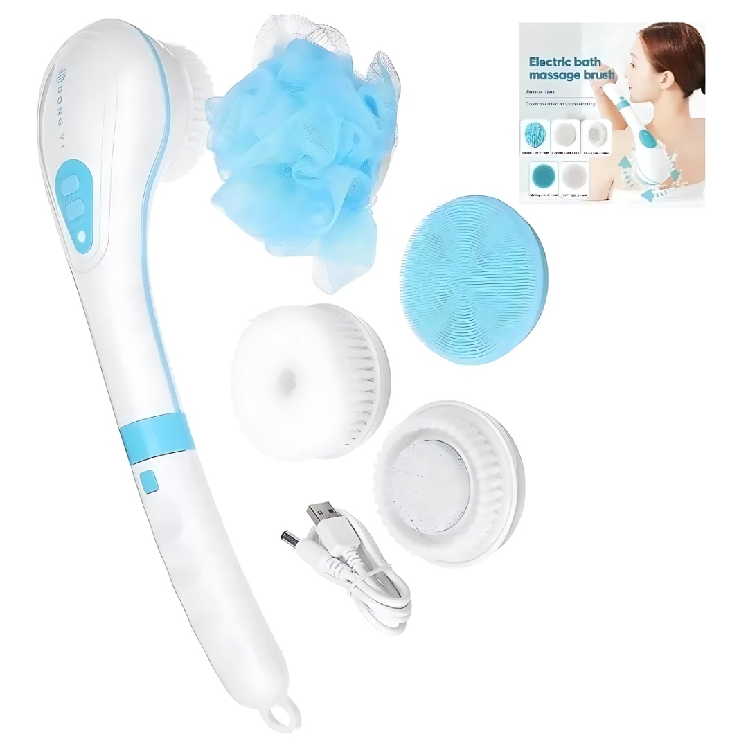 Cepillo de Ducha GlowSpin™ - Renueva tu piel sin esfuerzo: exfoliación, limpieza y masaje en una sola pasada.