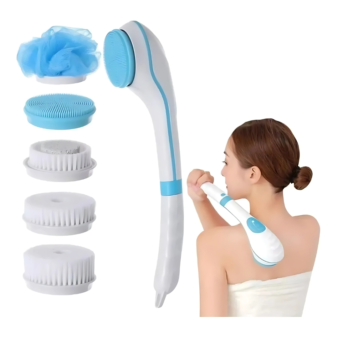 Cepillo de Ducha GlowSpin™ - Renueva tu piel sin esfuerzo: exfoliación, limpieza y masaje en una sola pasada.
