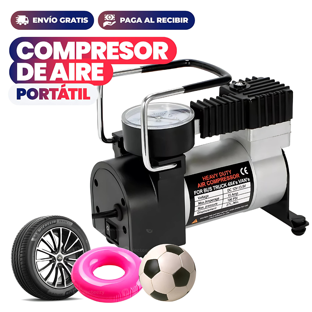 Compresor AirFlex Pump - Inflado veloz para tu vehículo o juego, dondequiera que vayas.