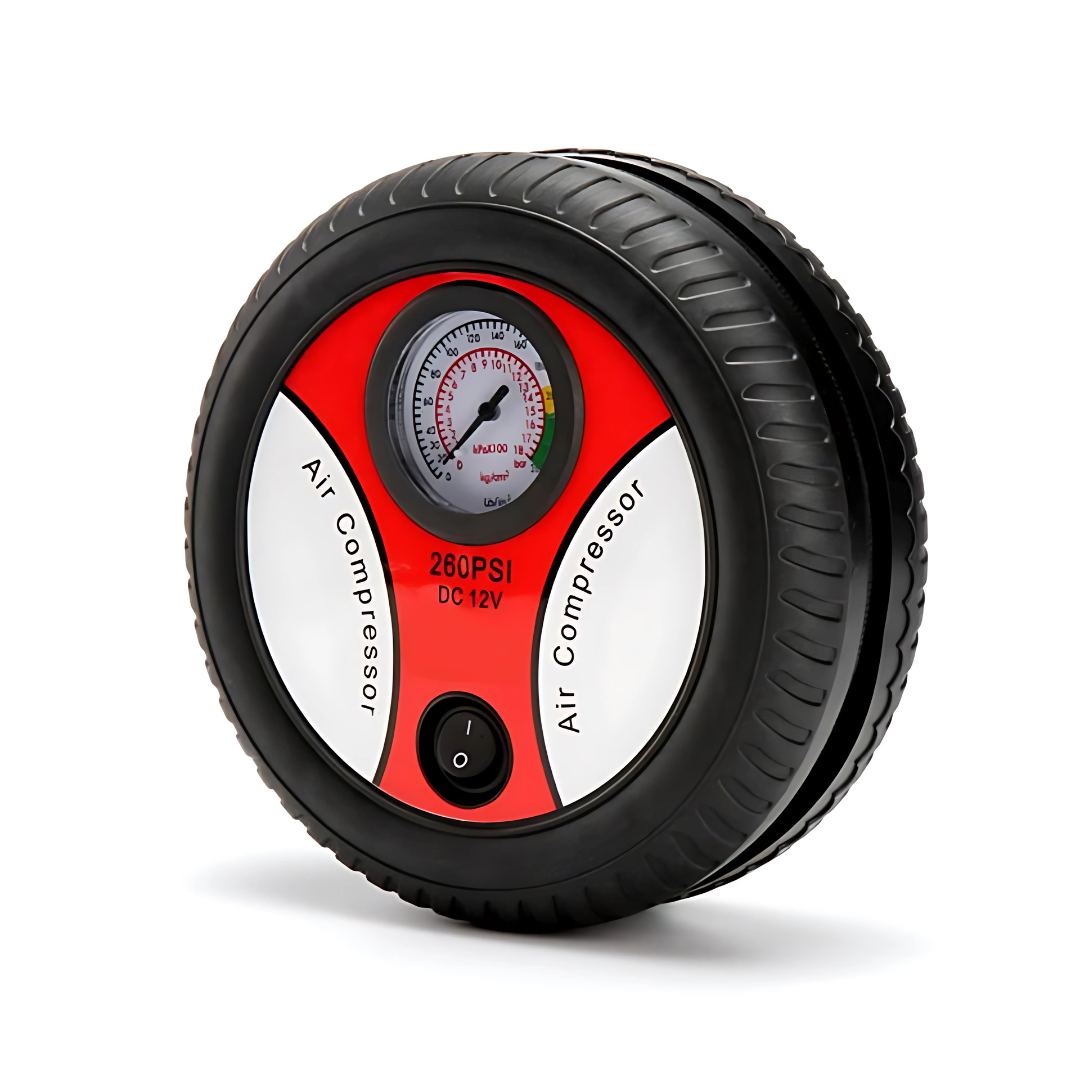 Compresor de Aire Portátil 12V – Solución instantánea para llantas desinfladas