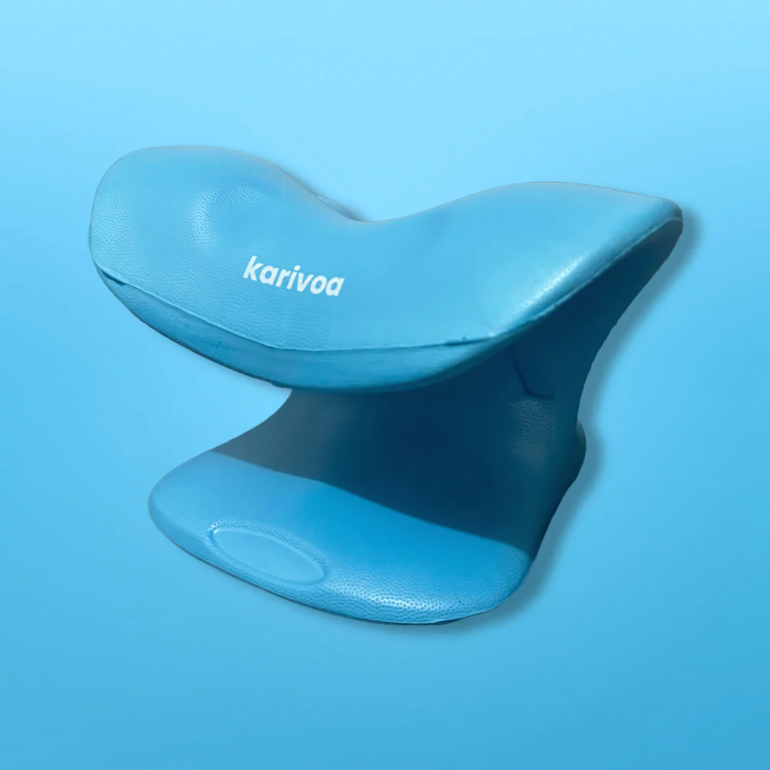 Estirador de Cuello y Hombros Karivoa™ – Alivio instantáneo desde casa