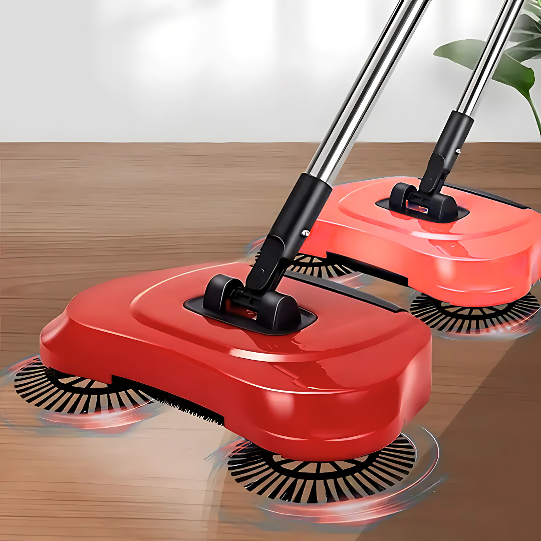 Escoba Giratoria SweetPRO - Limpieza sin esfuerzo: olvídate de agacharte y recoge todo en una pasada.
