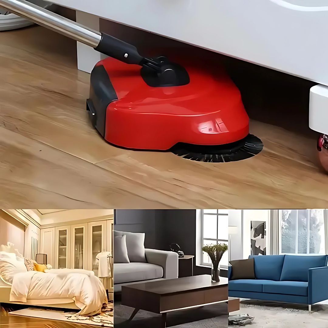Escoba Giratoria SweetPRO - Limpieza sin esfuerzo: olvídate de agacharte y recoge todo en una pasada.
