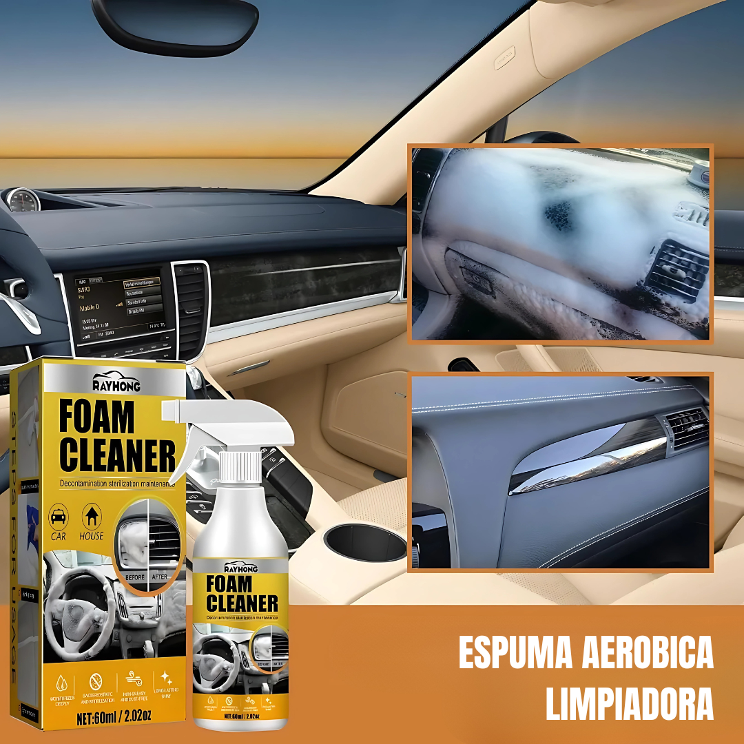 Espuma Limpiadora UltraShine Interior Pro - Recupera el brillo original de tu vehículo. Interiores impecables sin esfuerzo.