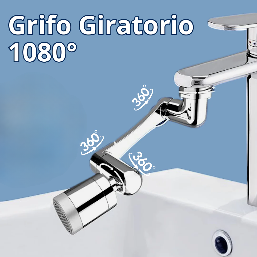 Grifo EcoSpin Pro – Gira, enjuaga y ahorra en cada uso.