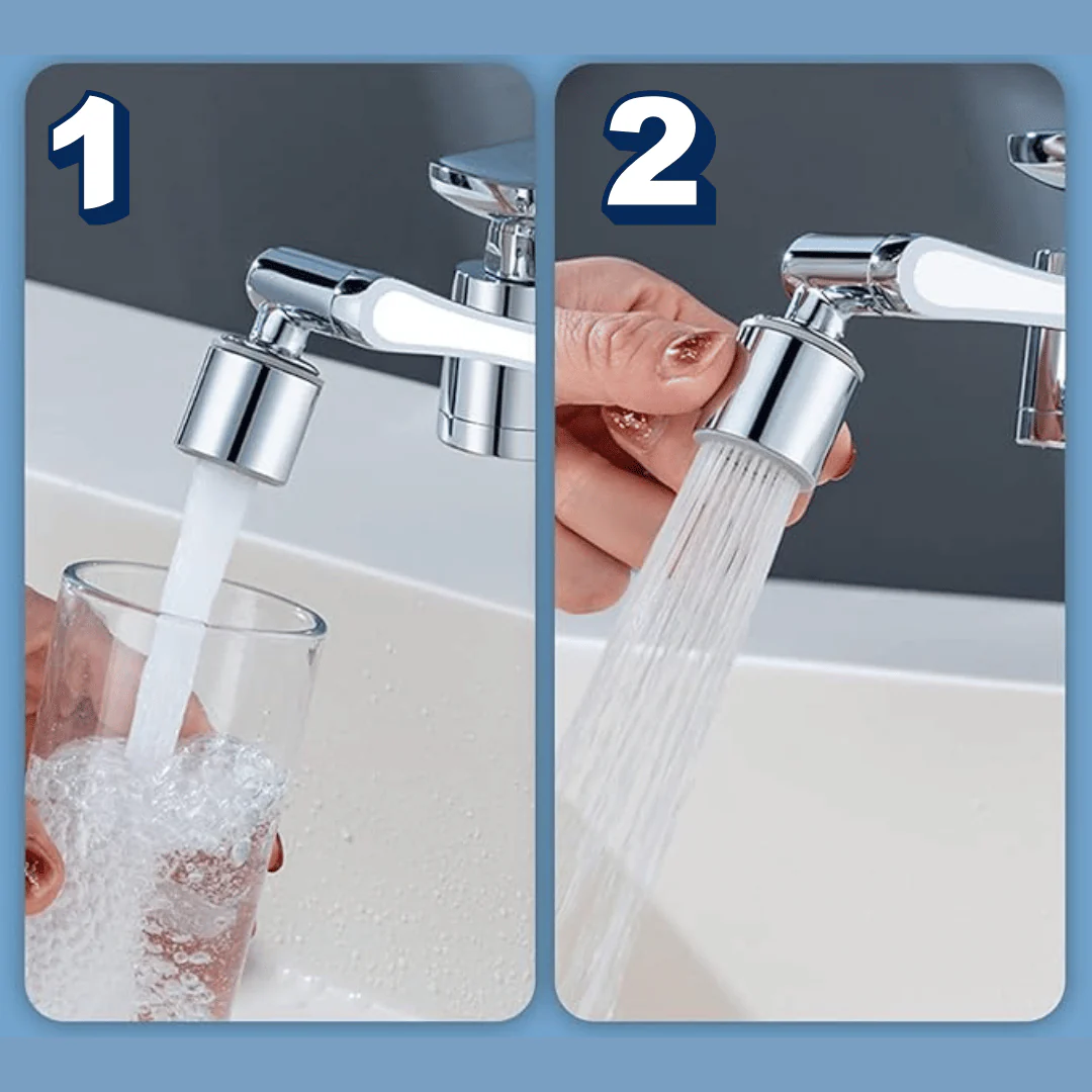 Grifo EcoSpin Pro – Gira, enjuaga y ahorra en cada uso.