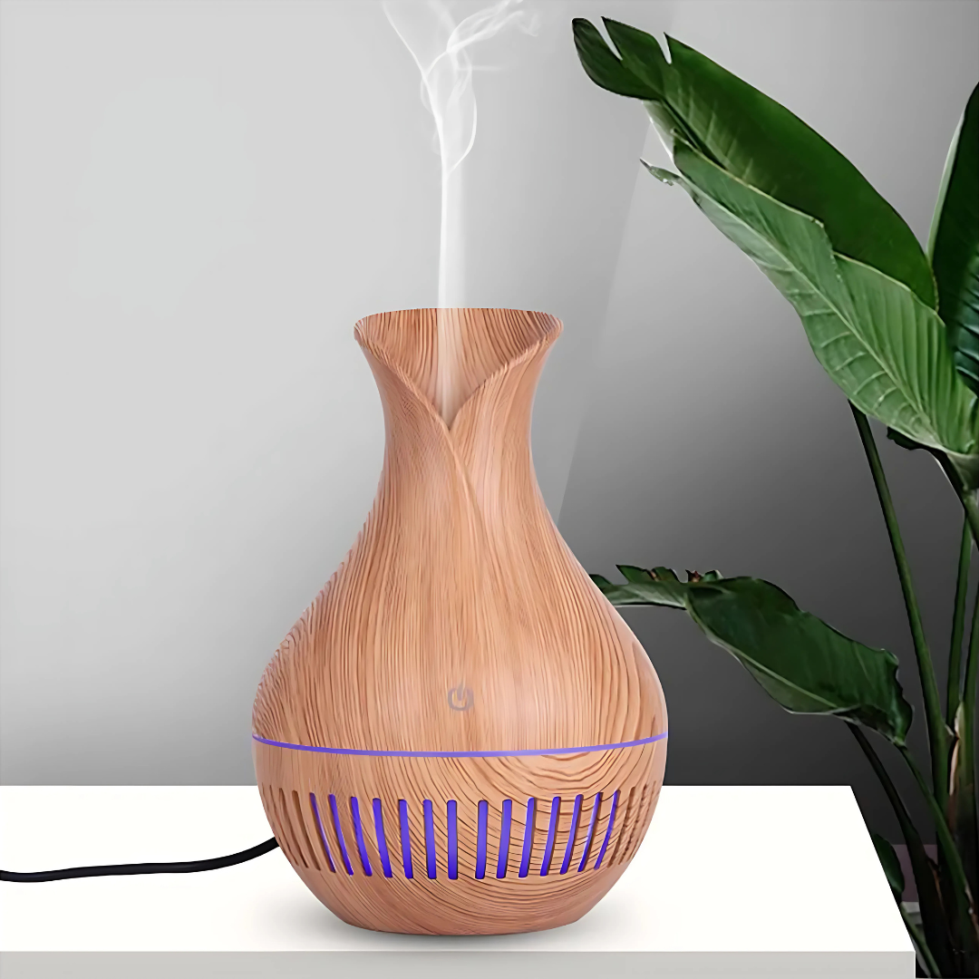 Humidificador BreezeGlow™ - Humidifica, decora y relájate: todo en una elegante jarrita.