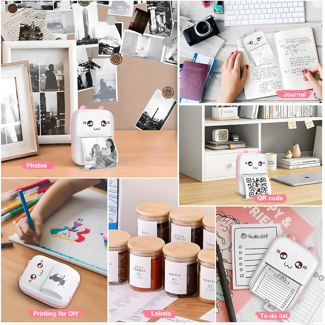 Impresora Térmica Bluetooth InstaPrint Pro™ - Imprime tus ideas donde quieras: rápida, ligera y siempre a mano.