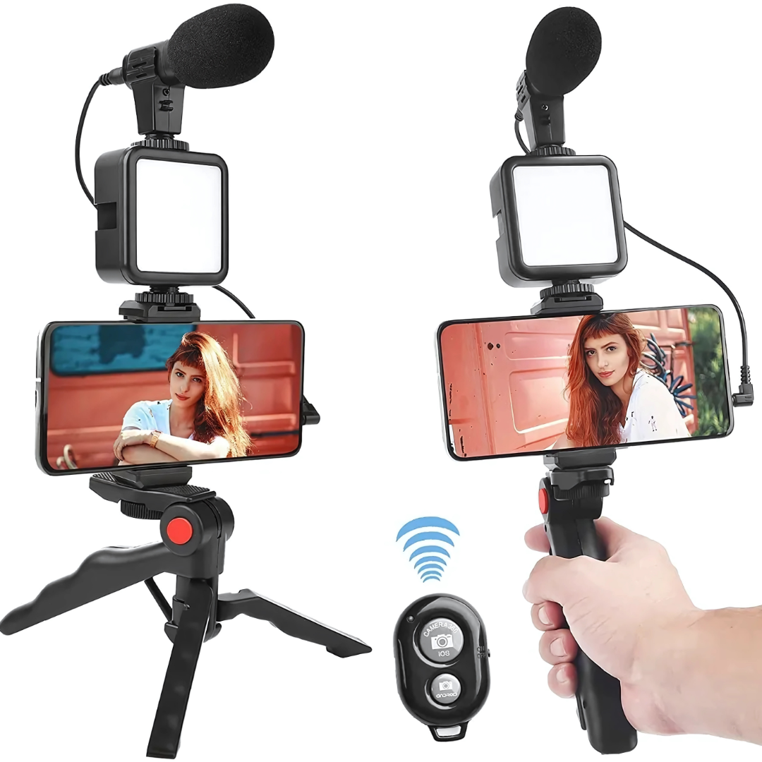 Kit Vlogger ProStream™ - Transforma cualquier lugar en tu propio estudio de grabación portátil