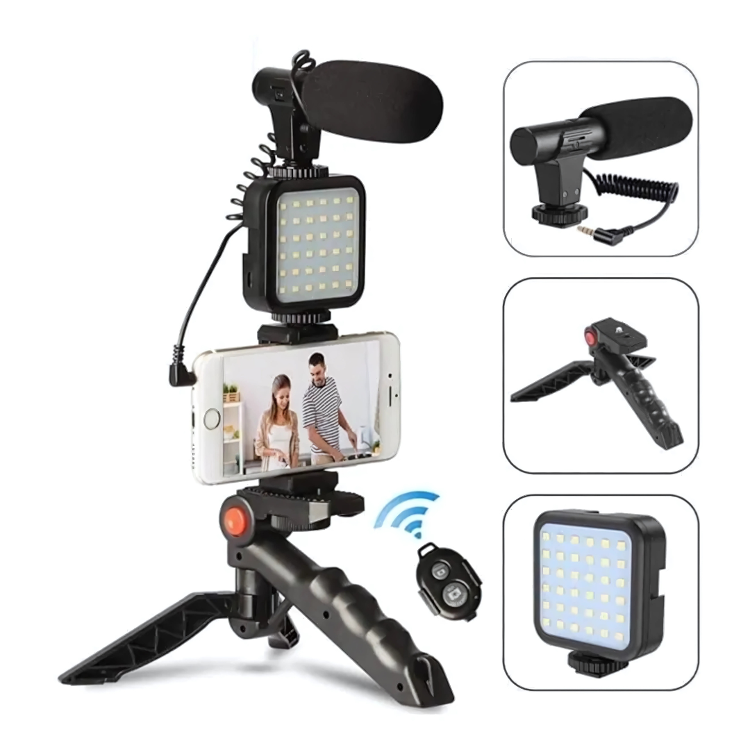 Kit Vlogger ProStream™ - Transforma cualquier lugar en tu propio estudio de grabación portátil
