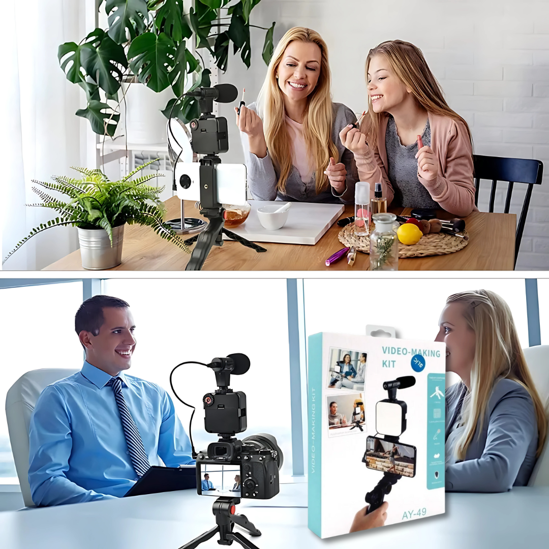 Kit Vlogger ProStream™ - Transforma cualquier lugar en tu propio estudio de grabación portátil