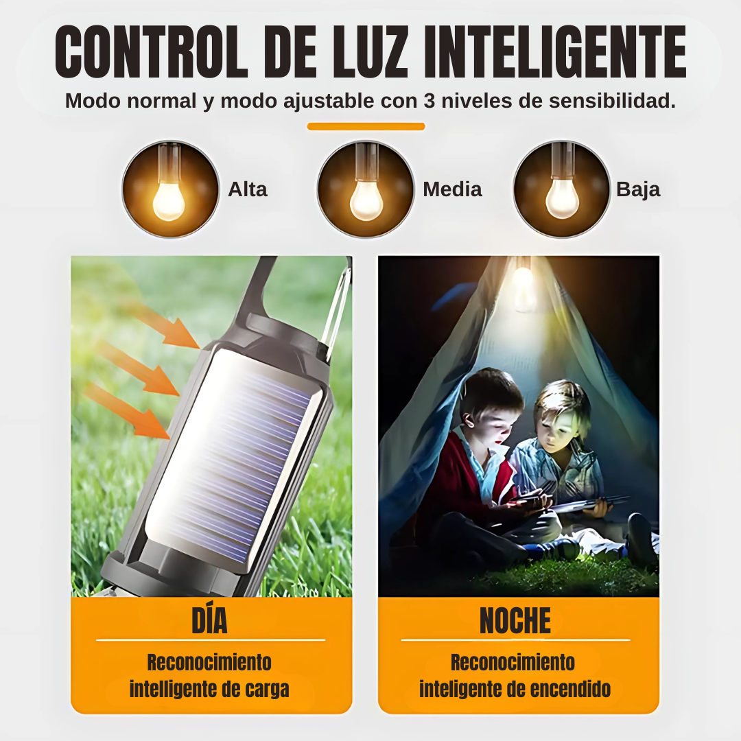 Lámpara Acampar GlowMate Solar - Cuélgala donde quieras, ilumina cuando lo necesites.