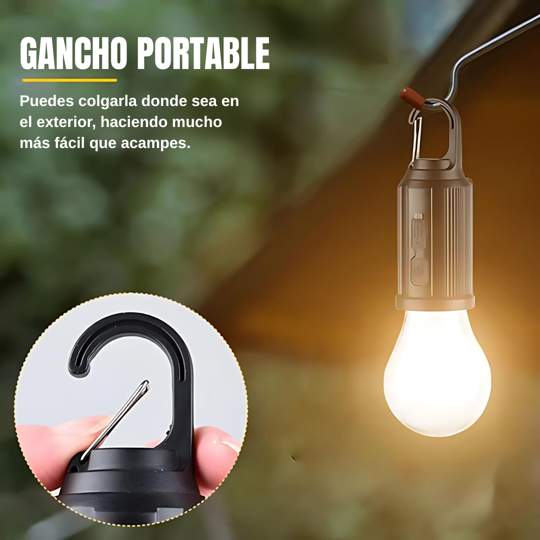 Lámpara Acampar GlowMate Solar - Cuélgala donde quieras, ilumina cuando lo necesites.