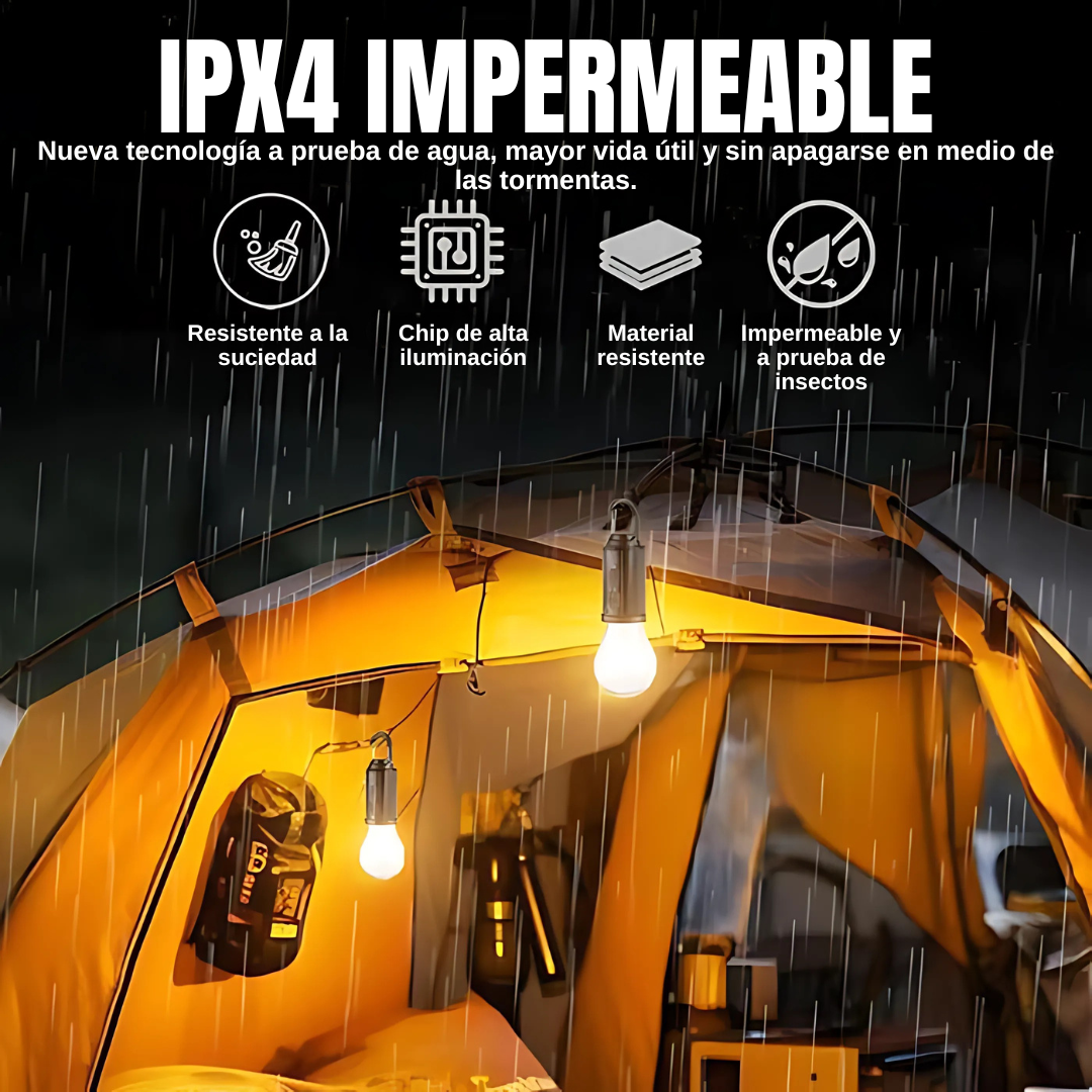 Lámpara Acampar GlowMate Solar - Cuélgala donde quieras, ilumina cuando lo necesites.