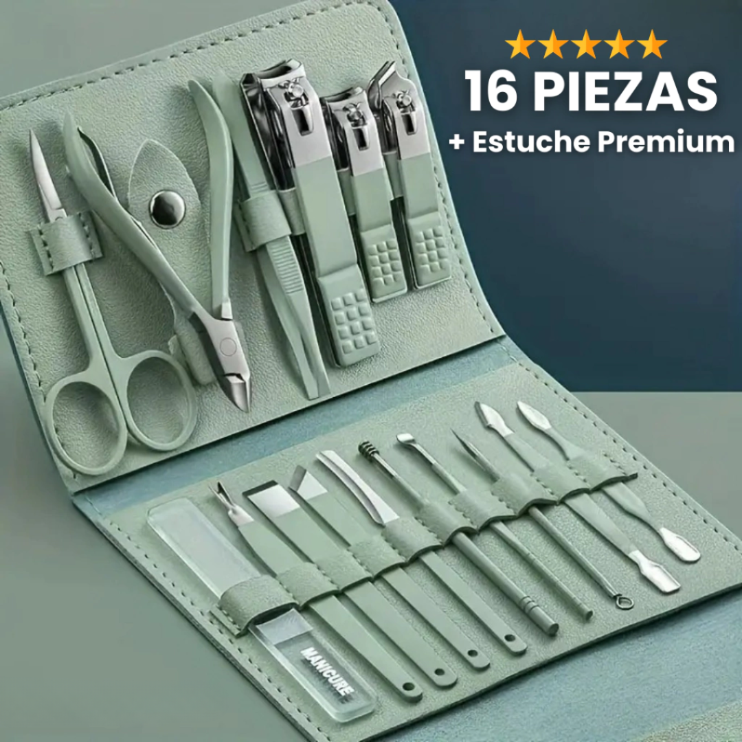 GlamTouch – Set de Manicura y Pedicura 16 en 1