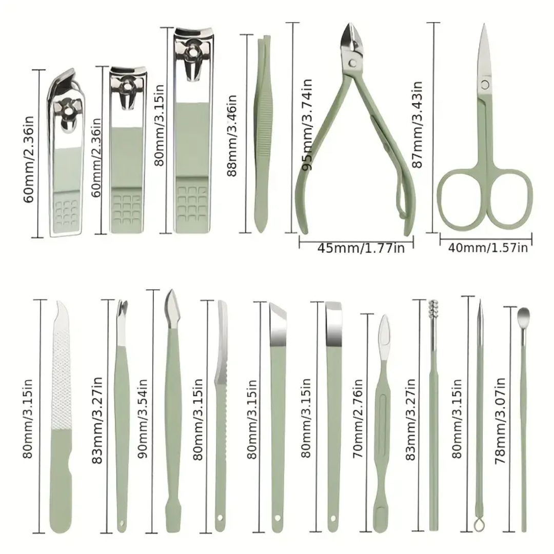 GlamTouch – Set de Manicura y Pedicura 16 en 1