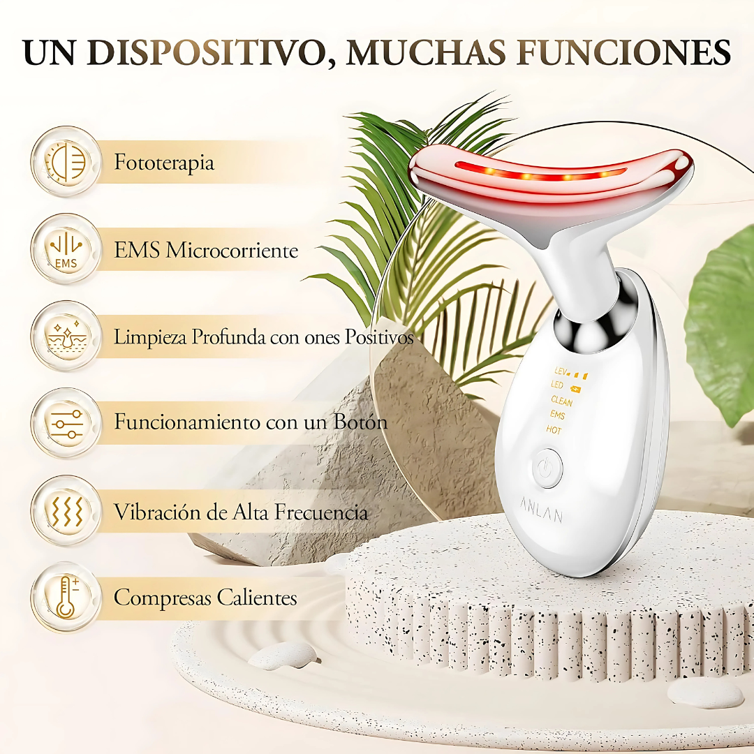 Masajeador Antiarrugas GlowLift™ - Tu aliado para una piel más suave, radiante y visiblemente rejuvenecida.