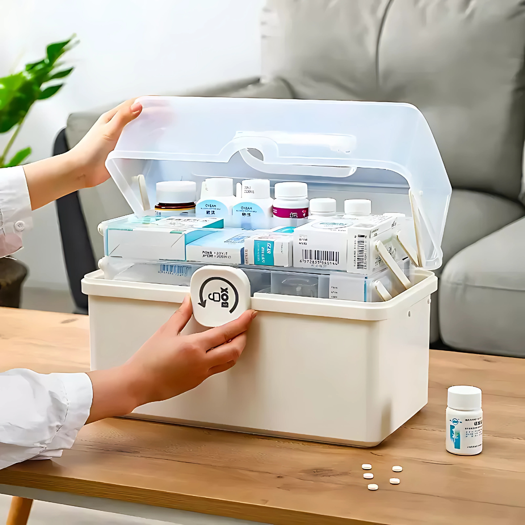 Organizadora FirstAid Vault - Tu centro de salud personal, organizado y al alcance.