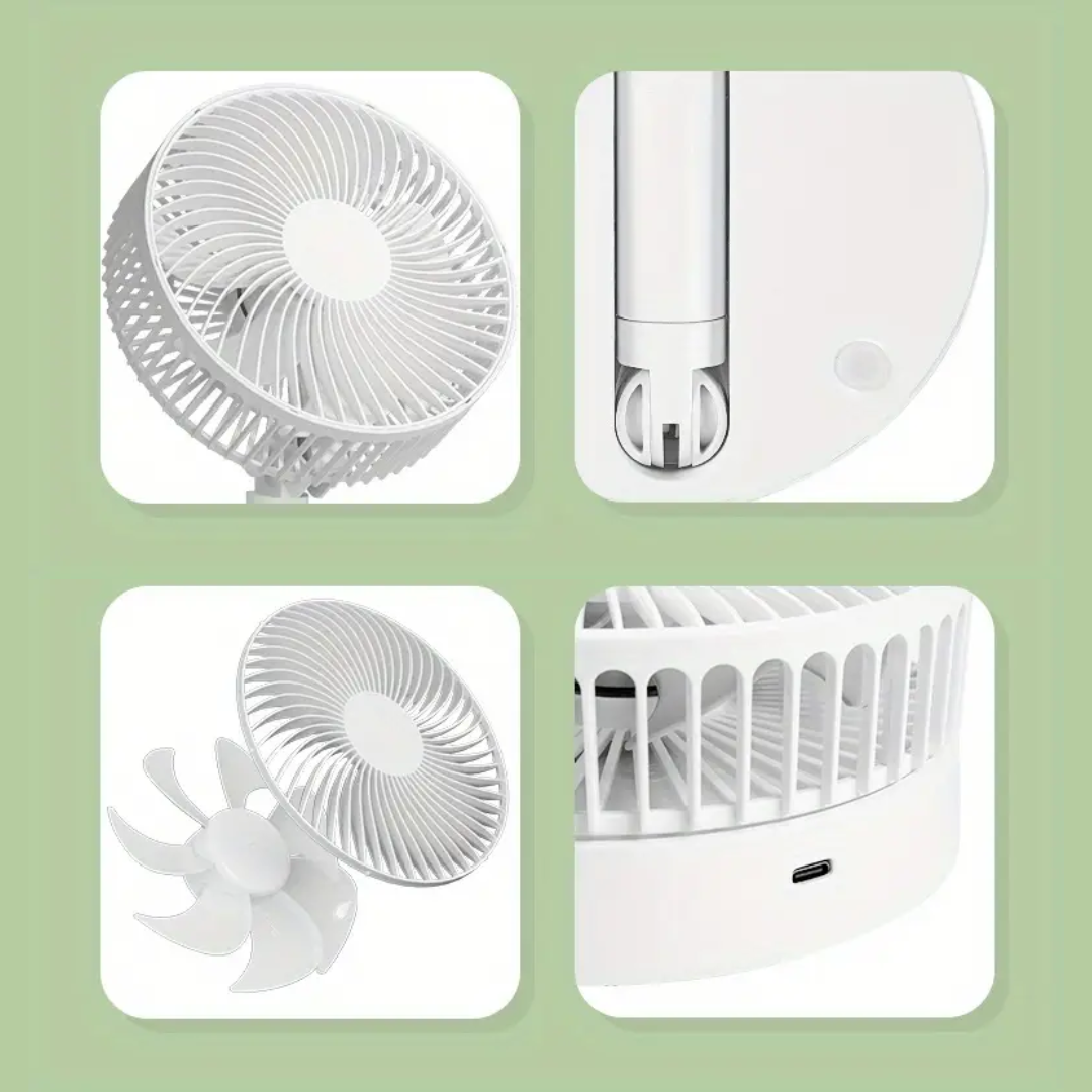 FoldCool - El ventilador que también sostiene tus momentos.