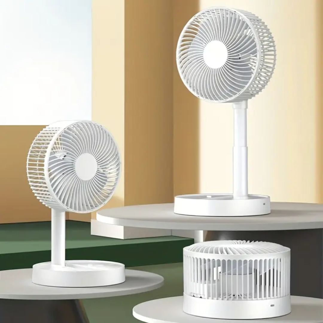 FoldCool - El ventilador que también sostiene tus momentos.