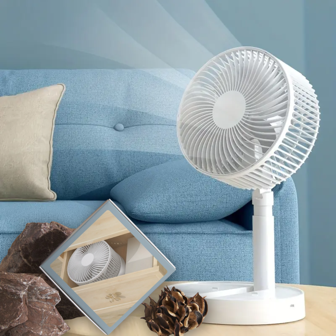 FoldCool - El ventilador que también sostiene tus momentos.