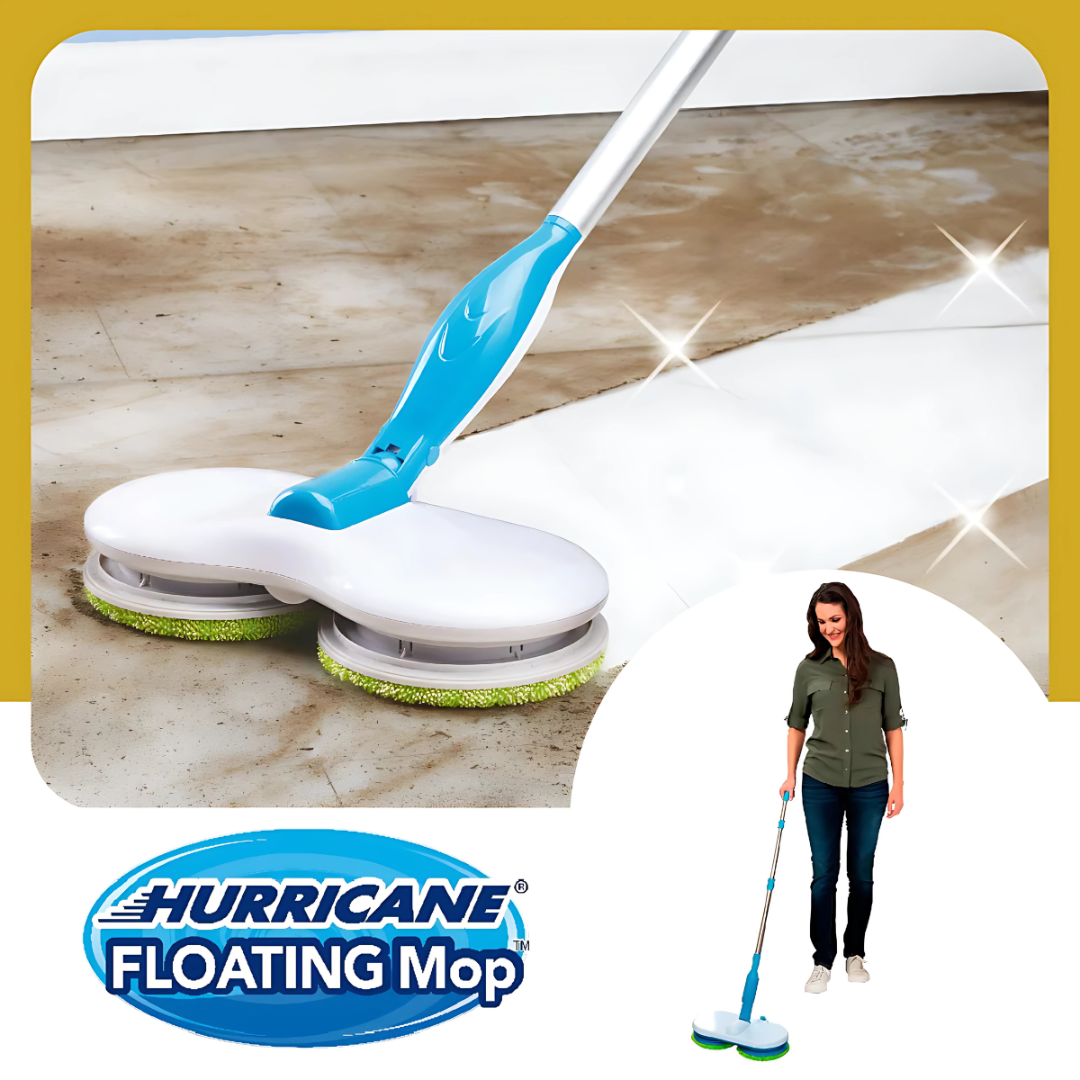 Trapeador Eléctrico Hurricane Floating Mop - Ahorra tiempo y energía en cada limpieza.