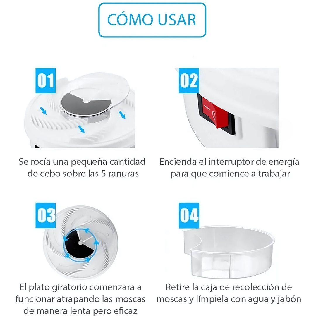 Atrapa-Moscas EcoCatch - Atrapa moscas sin ruido, sin químicos y sin complicaciones.