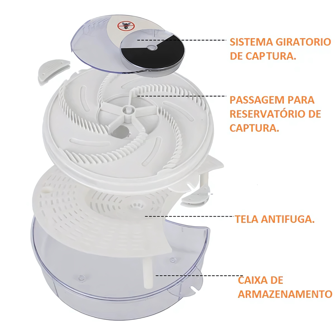 Atrapa-Moscas EcoCatch - Atrapa moscas sin ruido, sin químicos y sin complicaciones.
