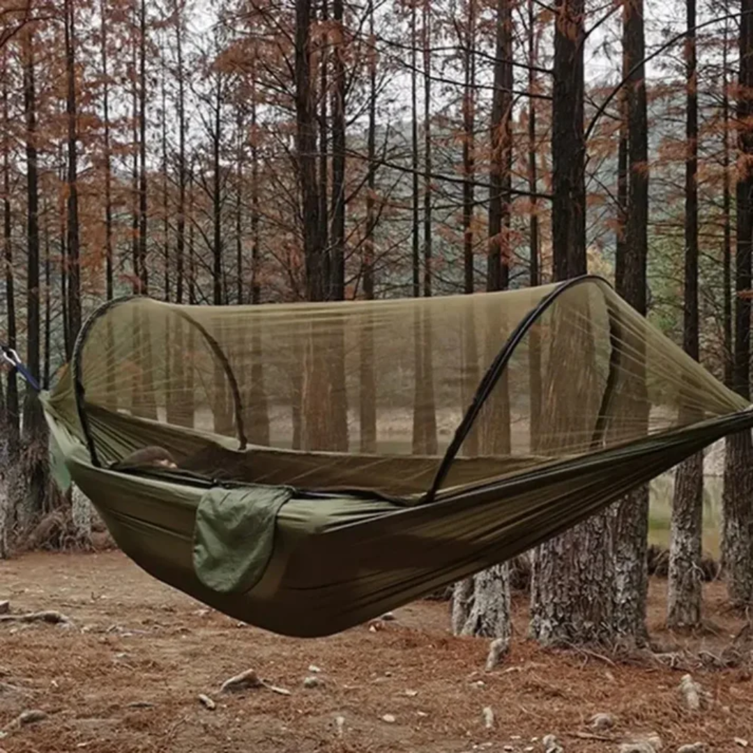 Nomad Hammock Pro – Duerme seguro, descansa sin intrusos.